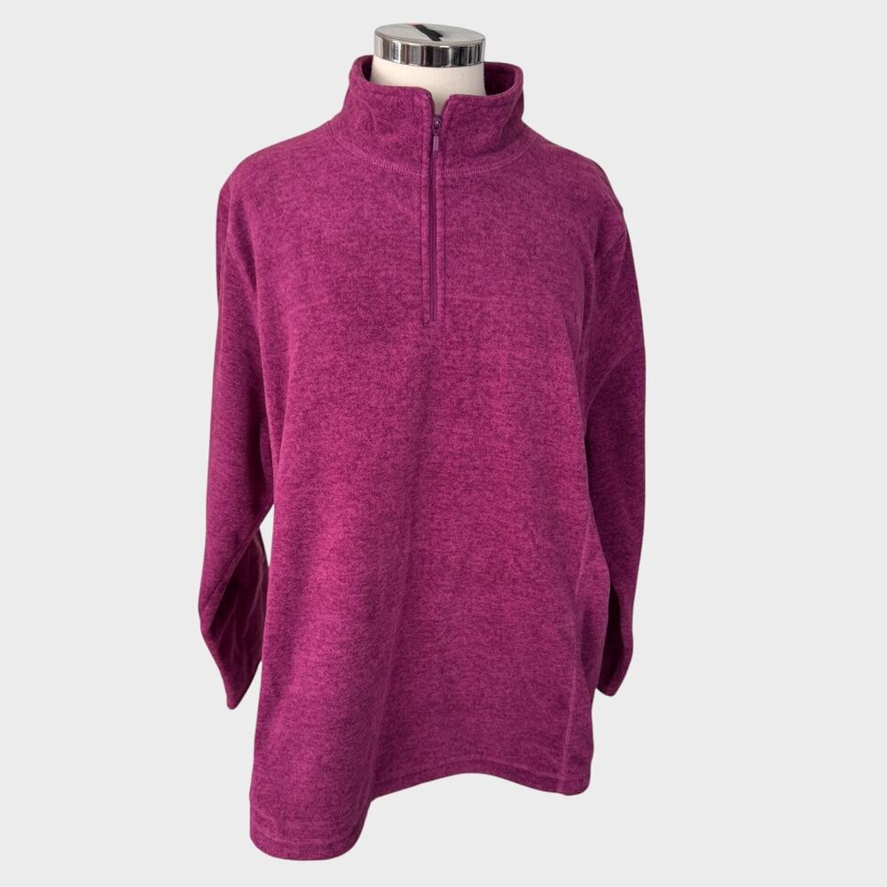 Gander Mountain Guide Series Womens XXL Purple Fleece 1/4 Zip Top